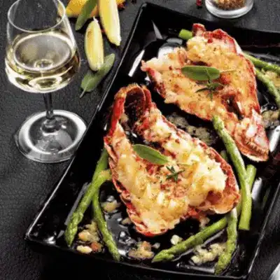 Lobster Tails with White Wine Sauce
